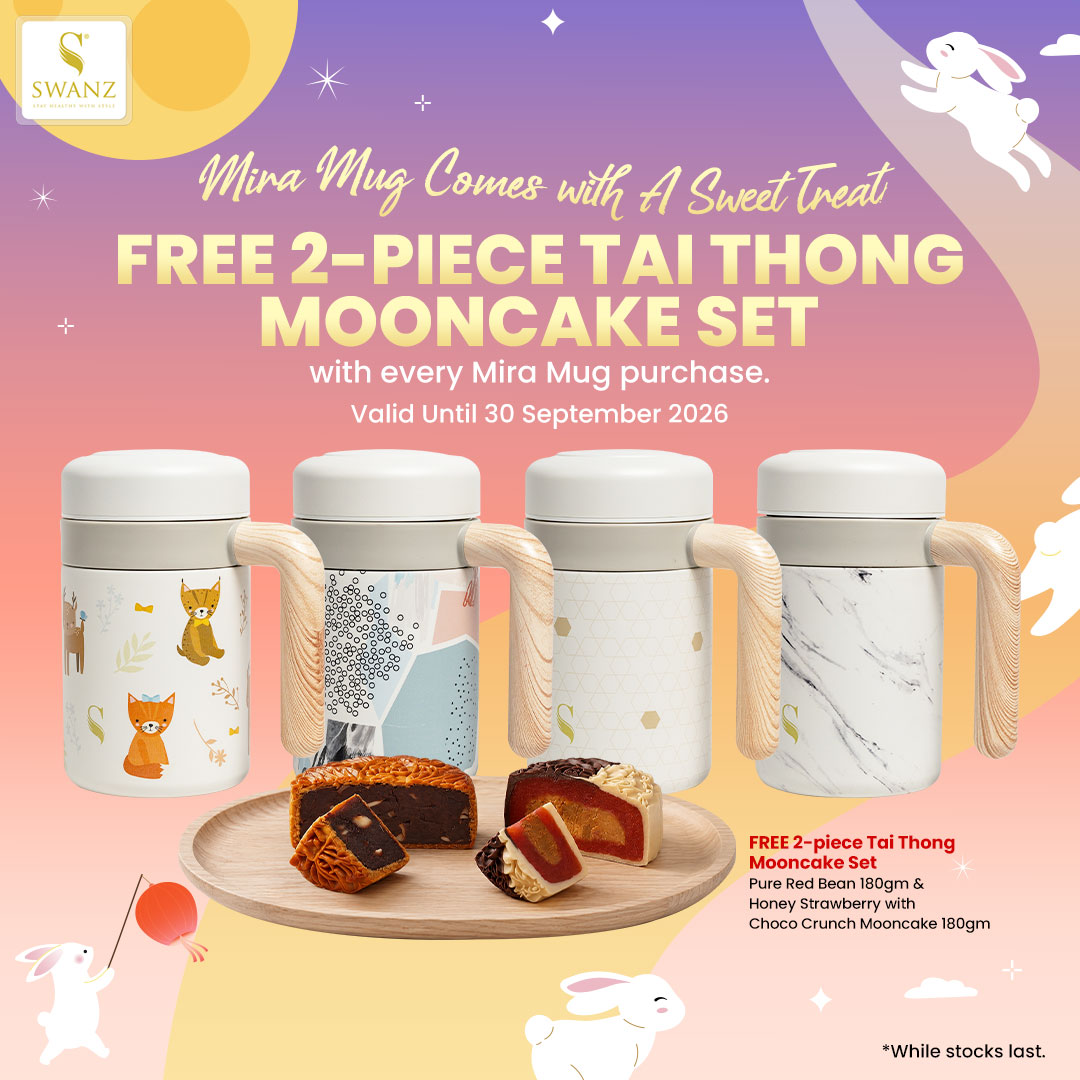 Mira Mug Comes with A Sweet Treat! 2 Free Piece Mooncake